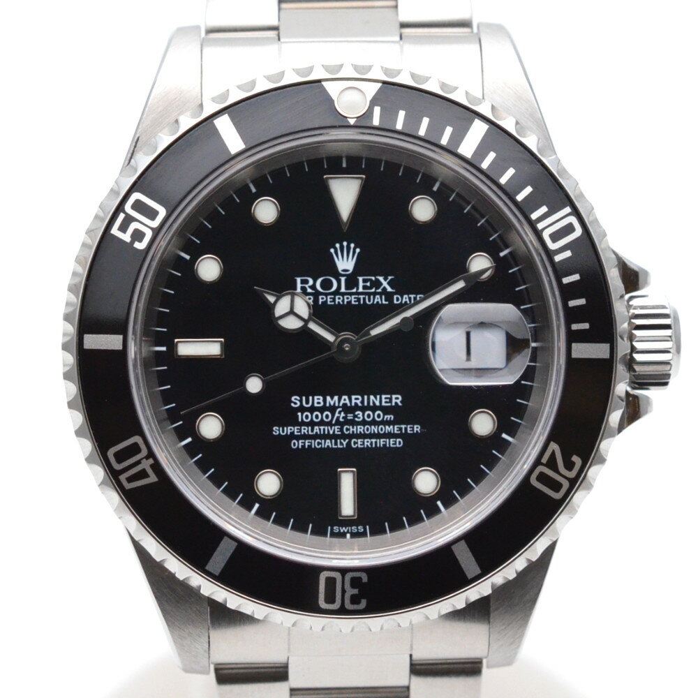 ROLEX　ロレックス　16610　サブマリーナデイト　A番(1998～1999年頃)　ブラック　自動巻き　オートマチック　40mm　300M防水　メンズ時計　腕時計　【中古】