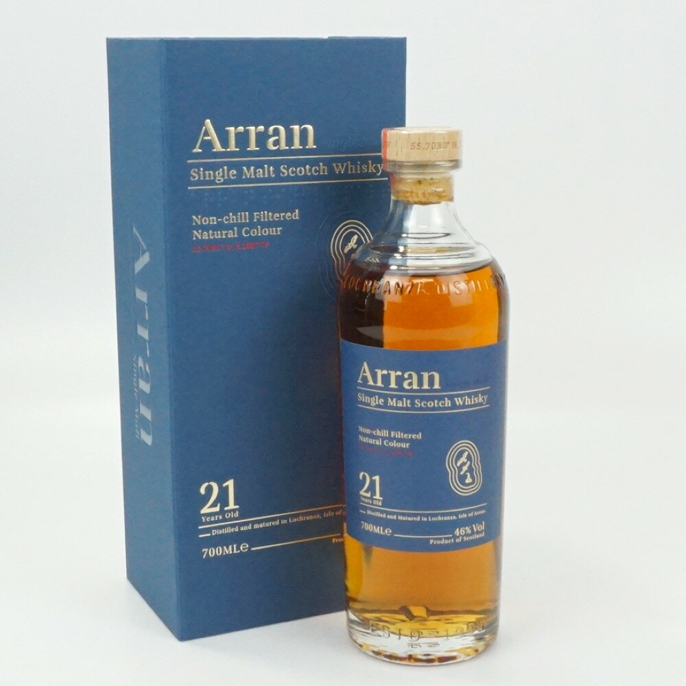 Arran 21年　アラン　シングルモルト　スコッチウイスキー　スコットランド　アルコール度数46度　容量700ml　酒　未開栓　【中古】