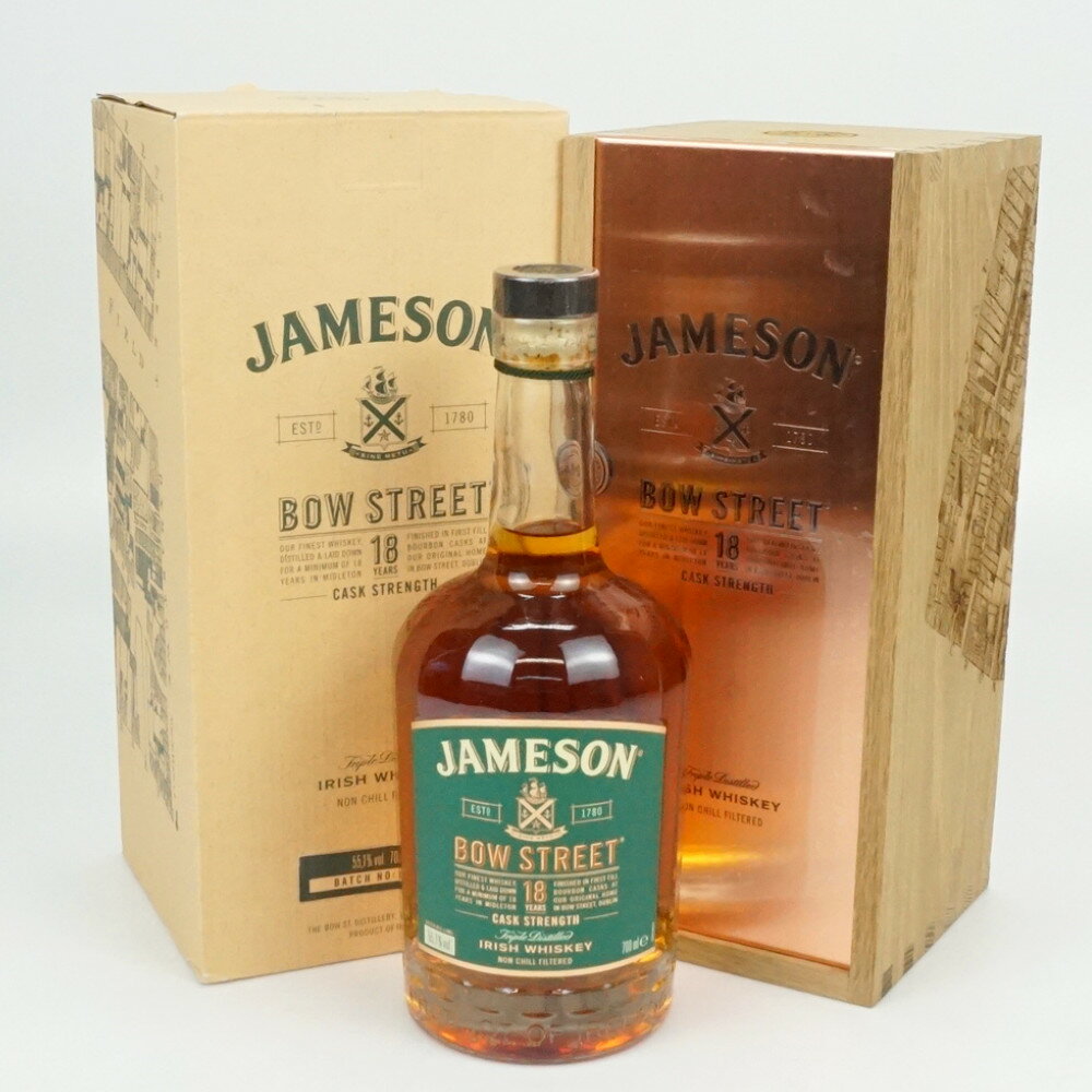 JAMESON BOW STREET 18年　ジェムソン　アイリッシュバーボンウイスキー　カスクストレングス　アイルランド　アルコール度数55.1度　容量700ml　酒　未開栓　【中古】