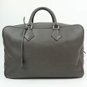 HERMES エルメス プリュム45 グレー系 灰色 □E刻印(2001年製造) ボストンバッグ 旅行カバン レザーバッグ メンズ レディース 【中古】(4)