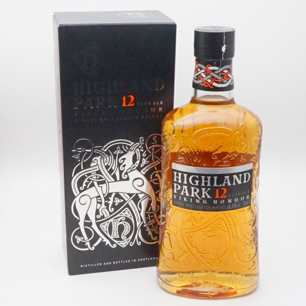 HIGHLAND PARK 12年 VIKING HONOUR　ハイランドパーク　ヴァイキング・オナー　アルコール40度　700ml　シングルモルト　スコッチウイスキー　酒　未開栓　【中古】