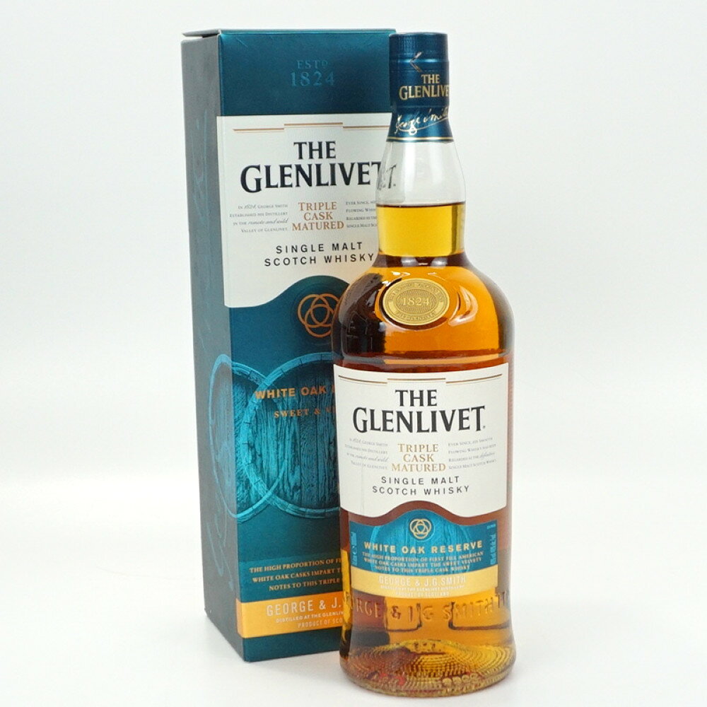 THE GLENLIVET WHITE OAK RESERVE　ザ グレンリベット　シングルモルト　スコッチウイスキー　スコットランド　アルコール度数40度　容量1000ml　酒　未開栓　【中古】　