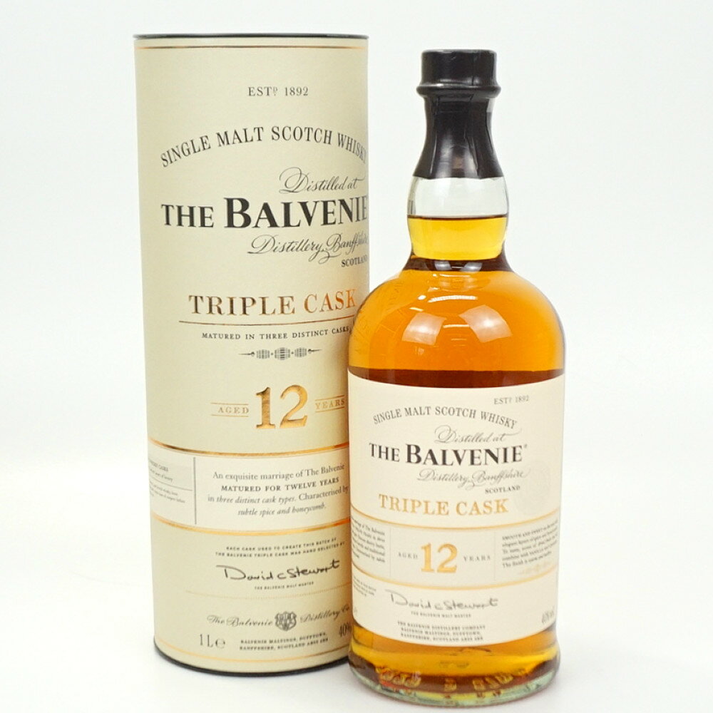 THE BALVENIE TRIPLE CASK 12年　ザ バルヴェニー　シングルモルト　スコッチウイスキー　スコットランド　アルコール度数40度　容量1000ml　酒　未開栓　【中古】