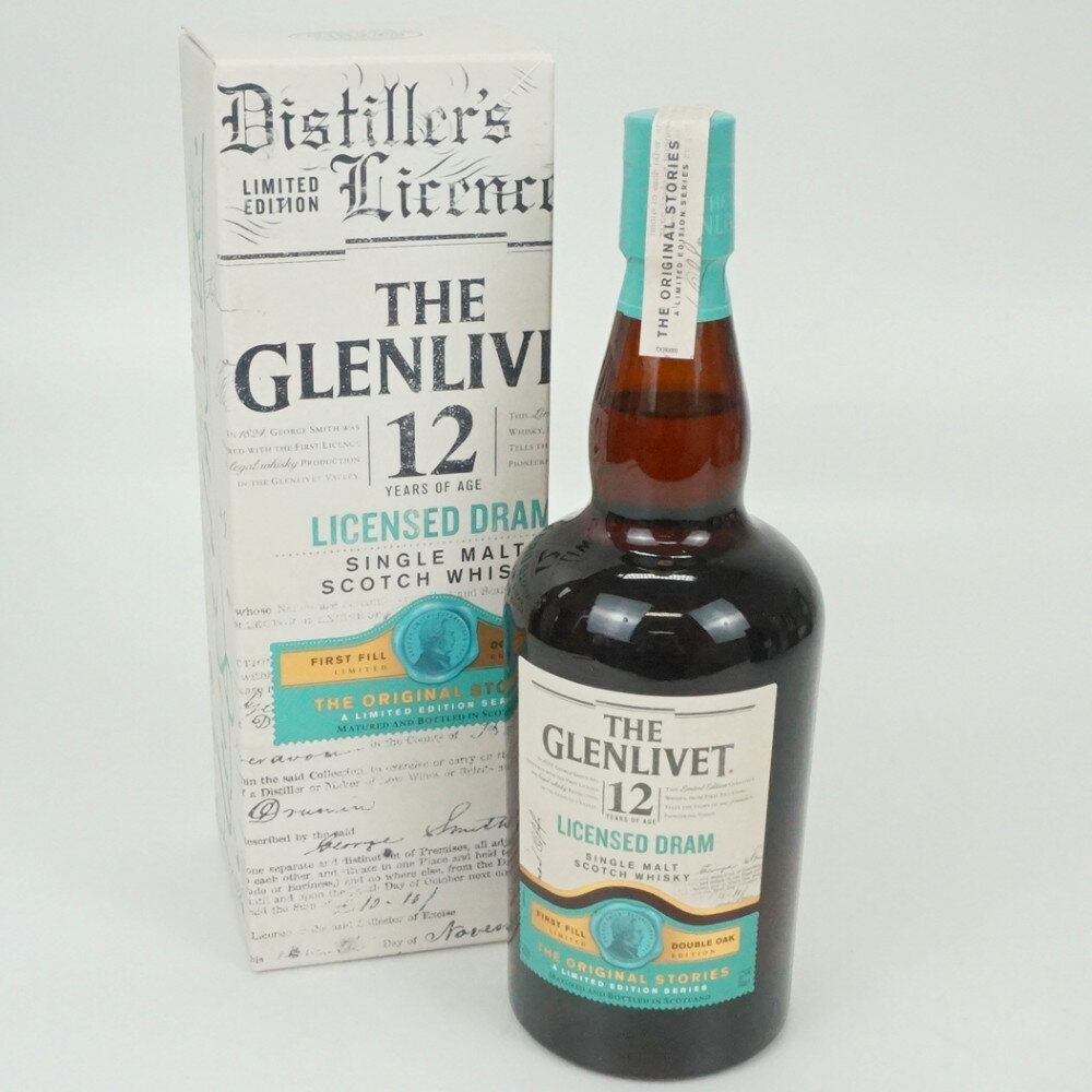 THE GLENLIVET 12年 LICENSED DRAM　ザ・グレンリベット　ライセンスド ドラム　アルコール48度　700ml　スコットランド　シングルモルト　酒　未開栓　【中古】