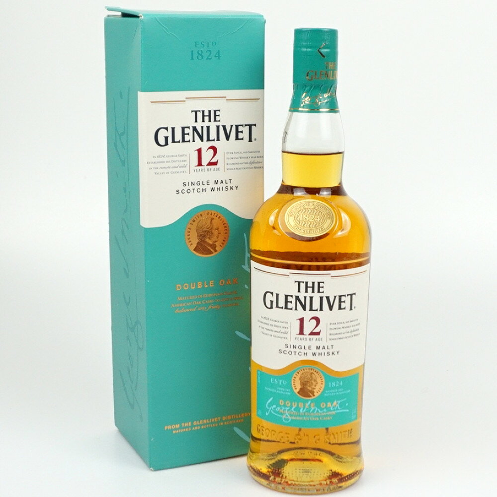 THE GLENLIVET 12年 DOUBLE OAK　ザ グレンリベット　シングルモルト　スコッチウイスキー　スコットランド　アルコール度数40度　容量700ml　酒　未開栓　【中古】