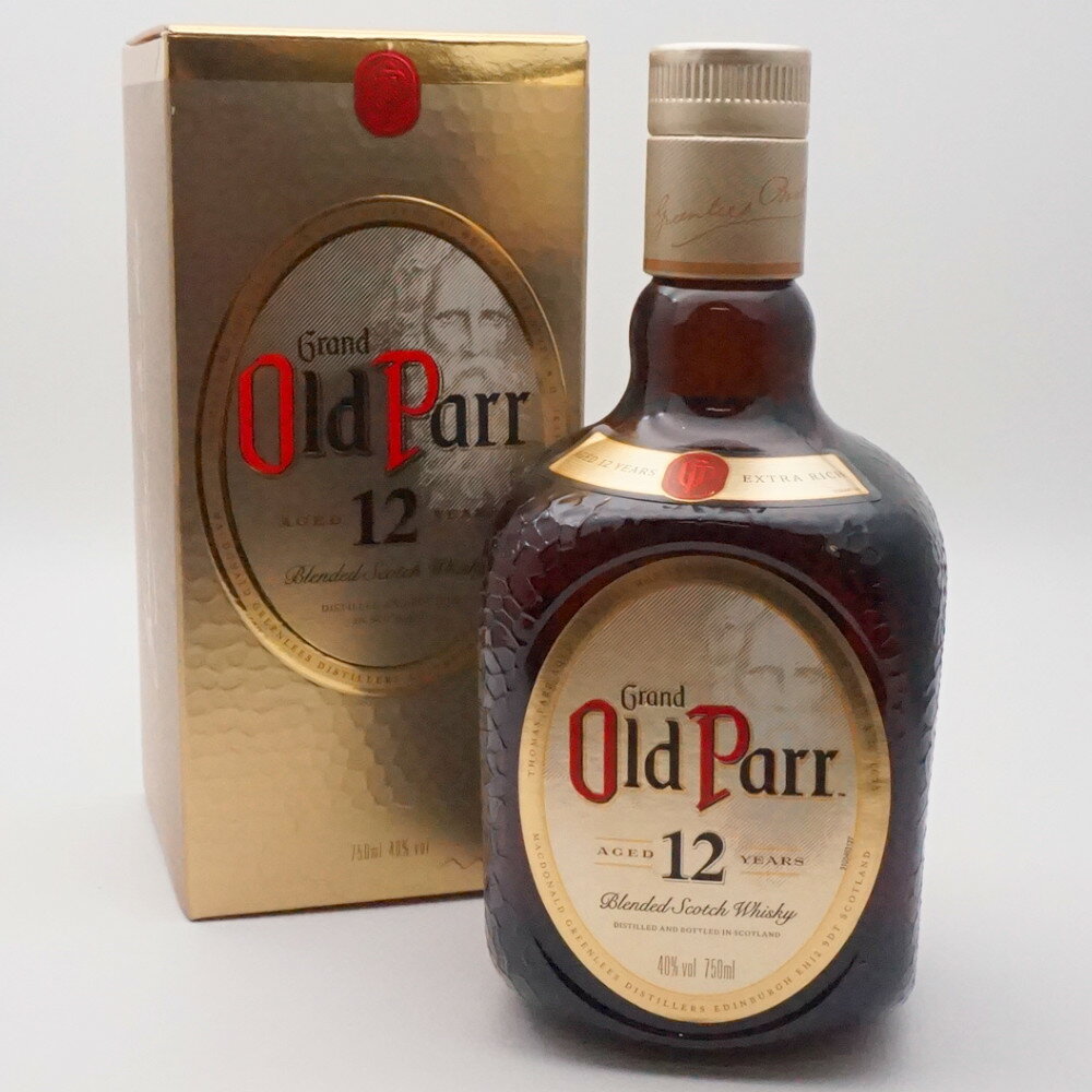 Grand Old Parr　グランドオールドパー　12年　アルコール度数43度　容量750ml　モルト・グレーン　ブレンデッド　スコッチウイスキー　酒　未開栓　【中古】