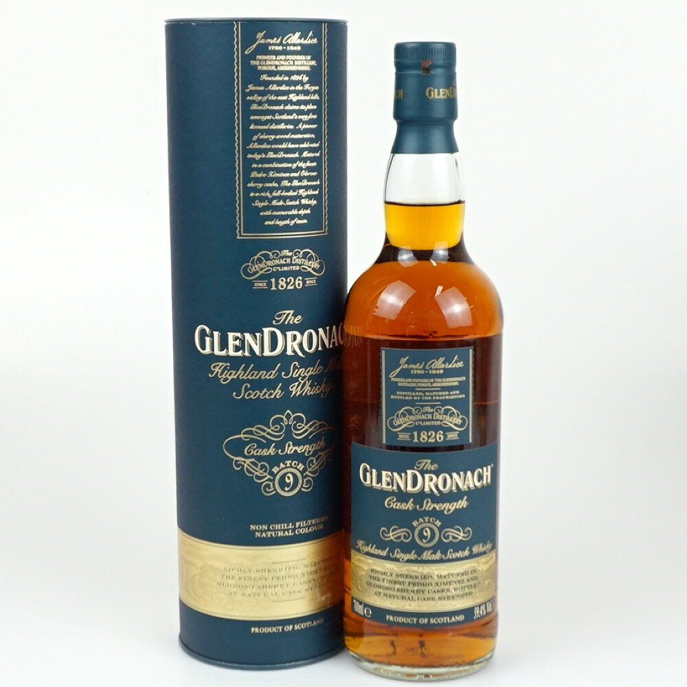 GLENDRONACH　グレンドロナック　CASK STRENGTH BATCH 9　シングルモルト　スコッチウイスキー　アルコール度数59.4度　容量700ml　酒　未開栓　【中古】