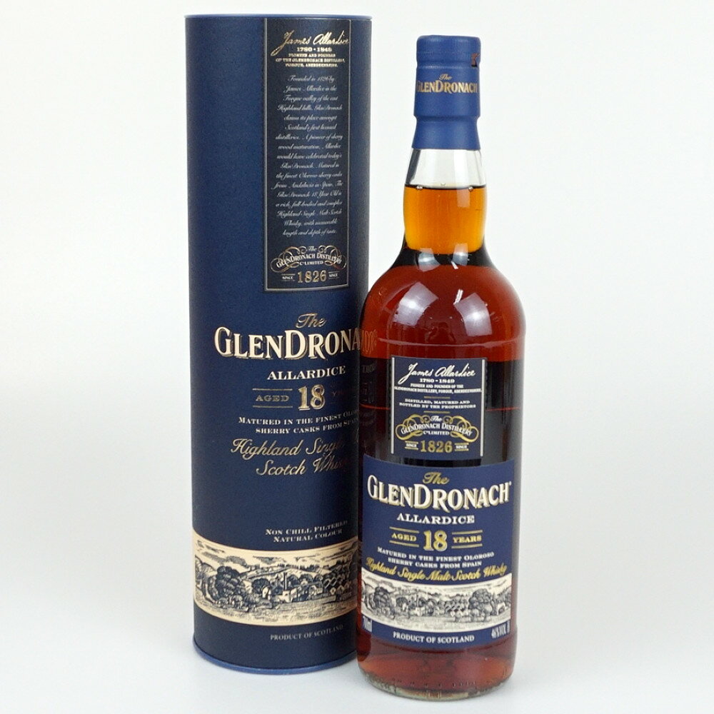 GLENDRONACH GLENDRONACH　グレンドロナック　18年　アラダイス　ハイランドシングルモルトウイスキー　スコットランド　アルコール度数46度　容量