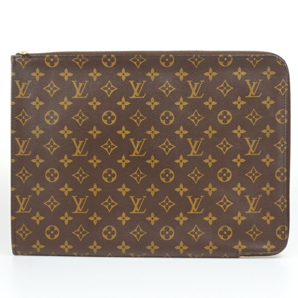 LOUIS VUITTON　ルイヴィトン　M53456　ポッシュ・ドキュマン　モノグラム・キャンバス　ブラウン　茶　セカンドバッグ　クラッチバッグ　書類ケース　メンズ　【中古】