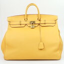 HERMES エルメス オータクロア50 □A刻印1997年頃 ベージュ系 ゴールド金具 ハンドバッグ レディース メンズ 大容量 旅行カバン 【中古】