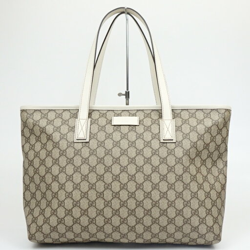 GUCCI グッチ 211137 GGスプリーム トートバッグ ベージュ系 肩掛けバッグ ビジネスバッグ レディースバッグ 【中古】 GUCCI グッチ 211137 GGスプリーム トートバッグ ベージュ系 肩掛けバッグ ビジネスバッグ レディースバッグ 【中古】