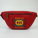 GUCCI グッチ 527792 ウエストバッグ レッド系 レザー シェリーライン ヒップバッグ ボディバッグ 斜め掛け ユニセックス【中古】