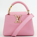 LOUIS VUITTON ルイヴィトン M24989 カプシーヌ MINI トリヨンレザー マシュマロピンク ゴールド金具 ハンドバッグ ショルダーバッグ 肩...
