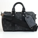 LOUIS VUITTON ルイヴィトン M46271 エクリプス キーポル・バンドリエール 25 ブラック モノグラム ミニボストン 2WAYバッグ ハンドバッグ メンズ 【中古】(4)