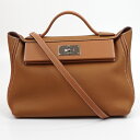 HERMES エルメス サックヴァンキャトル29 U刻印(2022年) ブラウン系 シルバー金具 ハンドバッグ 2WAYバッグ ショルダーバッグ レディース 【...