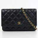 CHANEL シャネル AP0250 ラムスキン マトラッセ クラシックチェーンウォレット ブラック 黒 ゴールド金具 ココマーク 肩掛け 斜め掛け レディース 【中古】(4)