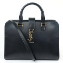 SAINT LAURENT PARIS サンローランパリ 672667 カバススモール ブラック 黒 ゴールド金具 ハンドバッグ ショルダー 肩掛け 斜め掛け ...
