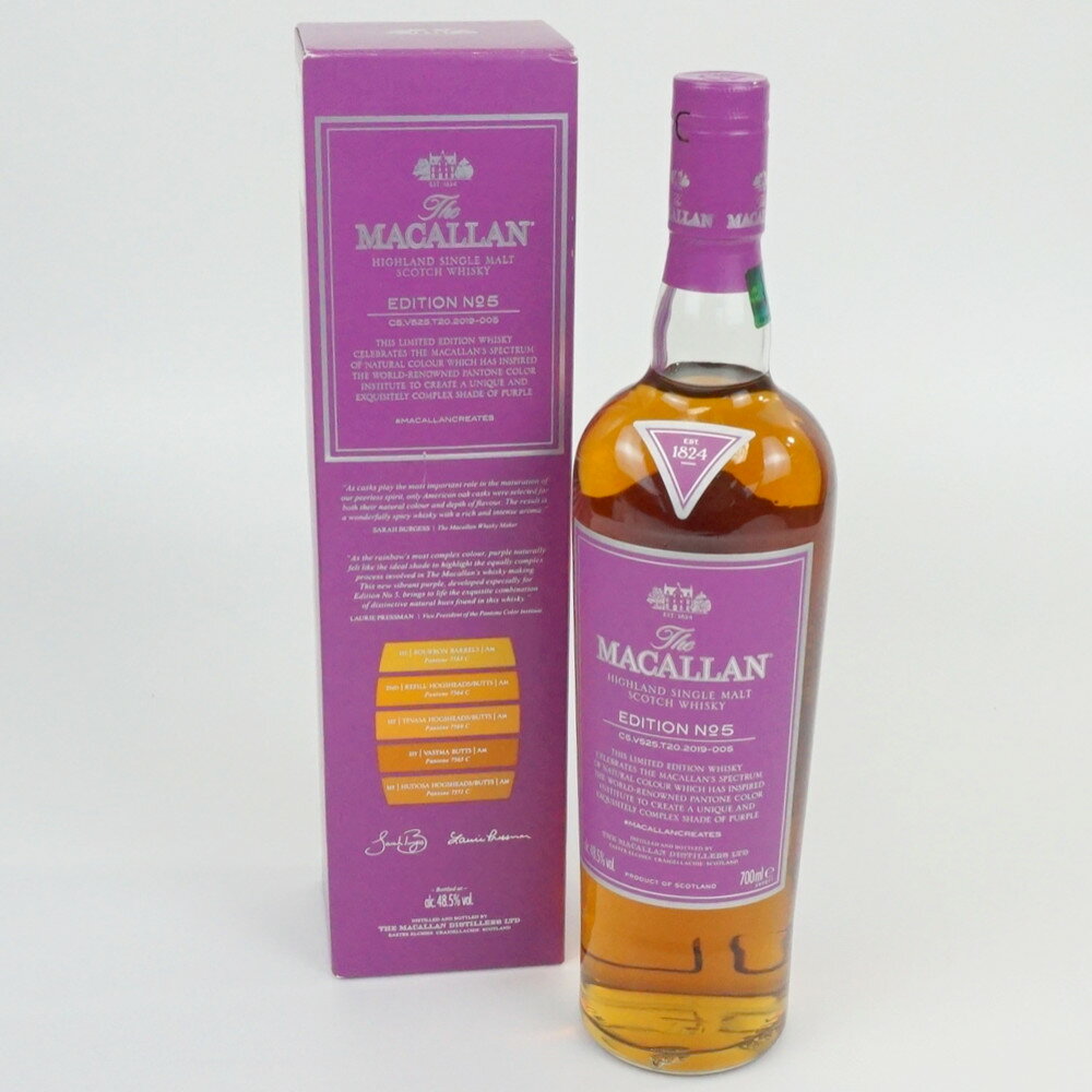 MACALLAN マッカラン EDITION エディション No.5 ハイランドシングルモルトウイスキー 700ml アルコール48度 酒 未開栓 【中古】