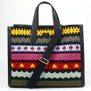 Kate Spade ケイトスペード KE165 マンハッタン カーニバルフェアアイル ラージトート ブラック×マルチカラー トートバッグ ショルダー 肩掛け ...
