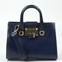 JIMMY CHOO ジミーチュウ 2WAYバッグ ネイビー 肩掛けバッグ 斜め掛けバッグ レディース 【中古】