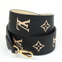 LOUIS VUITTON ルイヴィトン J02620 ショルダーストラップ モノグラム・アンプラント レザー バイカラー ブラック/ベージュ バッグ用ショルダ...