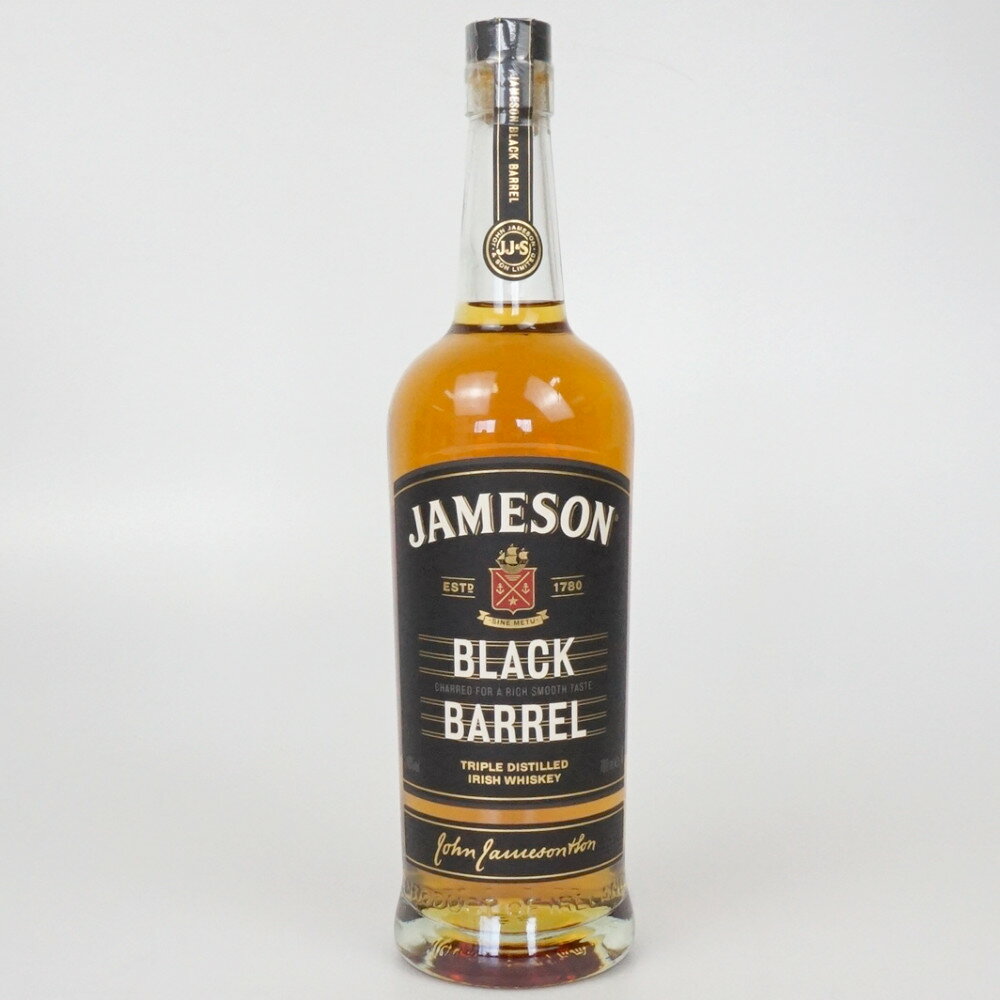 JAMESON　ジェムソン　BLACK BARREL　ブラックラベル　グレーン・モルト　アイリッシュウイスキー　容量700ml　アルコール40度　酒　未開栓　【中古】