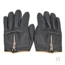 CHROME HEARTS クロムハーツ ダガージップグローブ ブラック シルバー サイズ表記8 レザー 革手袋 メンズ レディース ファッション小物 防寒 【...