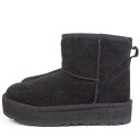 UGG K/1143700K クラシックミニ ブラック サイズ表記USA6 日本サイズ24.5cm程度 スエード 防寒 アパレル レディース 【中古】