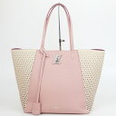 LOUIS VUITTON ルイヴィトン M54578 ロックミーカバ カーフレザー ピンク×ホワイト系 トートバッグ ショルダー LV 肩掛け レディース 【...