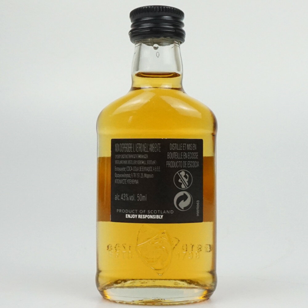 HIGHLANDPALK 18年　ハイランドパーク　シングルモルト　スコッチウイスキー　スコットランド　アルコール度数43度　容量50ml　ミニボトル　ミニチュア　コレクション　酒　未開栓　【中古】