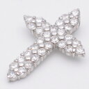 Pt900 ダイヤペンダントトップ プラチナ ダイヤモンド2.00ct 重量約4.3g クロス ネックレストップ ジュエリー アクセサリー レディース 【中古】