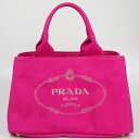 PRADA プラダ BN1877 カナパトート フューシャ ピンク系 ハンドバッグ トートバッグ 手提げバッグ キャンバスバッグ レディース 【中古】