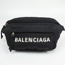 BALENCIAGA バレンシアガ 533009 ウィール ベルトバッグ ブラック 黒 ボディバッグ ウエストポーチ ロゴバッグ メンズ レディース 【中古】