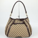GUCCI グッチ 130734 ショルダーバッグ ベージュ/ブラウン GG柄 ハンドバッグ 肩掛けバッグ 2WAYバッグ 【中古】