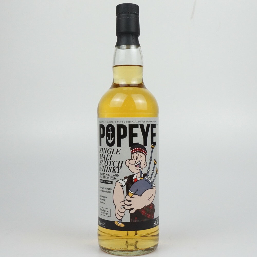 POPEYE SECRET HIGHLAND 2006 ポパイ シークレット ハイランド シングルモルト スコッチウイスキー スコットランド アルコール51.8...