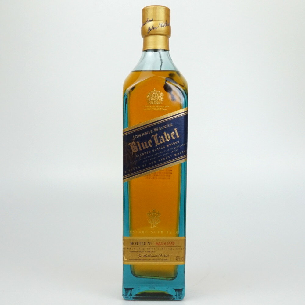 JOHNNIE WALKER BLUE LABEL　ジョニーウォーカー　ブレンデッド　スコッチウイスキー　スコットランド　アルコール度数40度　容量750ml　酒　未開栓　【中古】