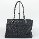 CHANEL シャネル A50995 マトラッセ チェーントートバッグ キャビアスキン ブラック 黒 シルバー金具 ココマーク ショルダー 肩掛け レディース ...