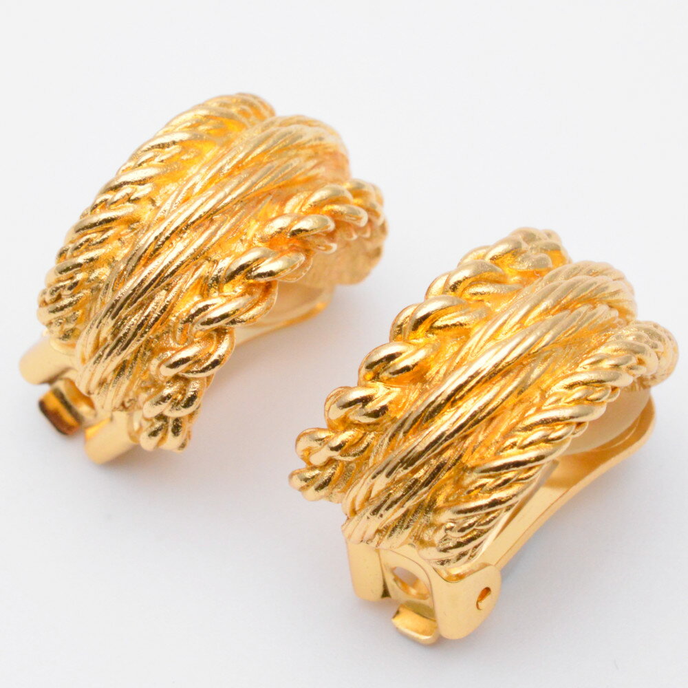 DIOR ディオール イヤリング ゴールド 耳飾り ジュエリー アクセサリー ブランドアクセ レディース 【中古】