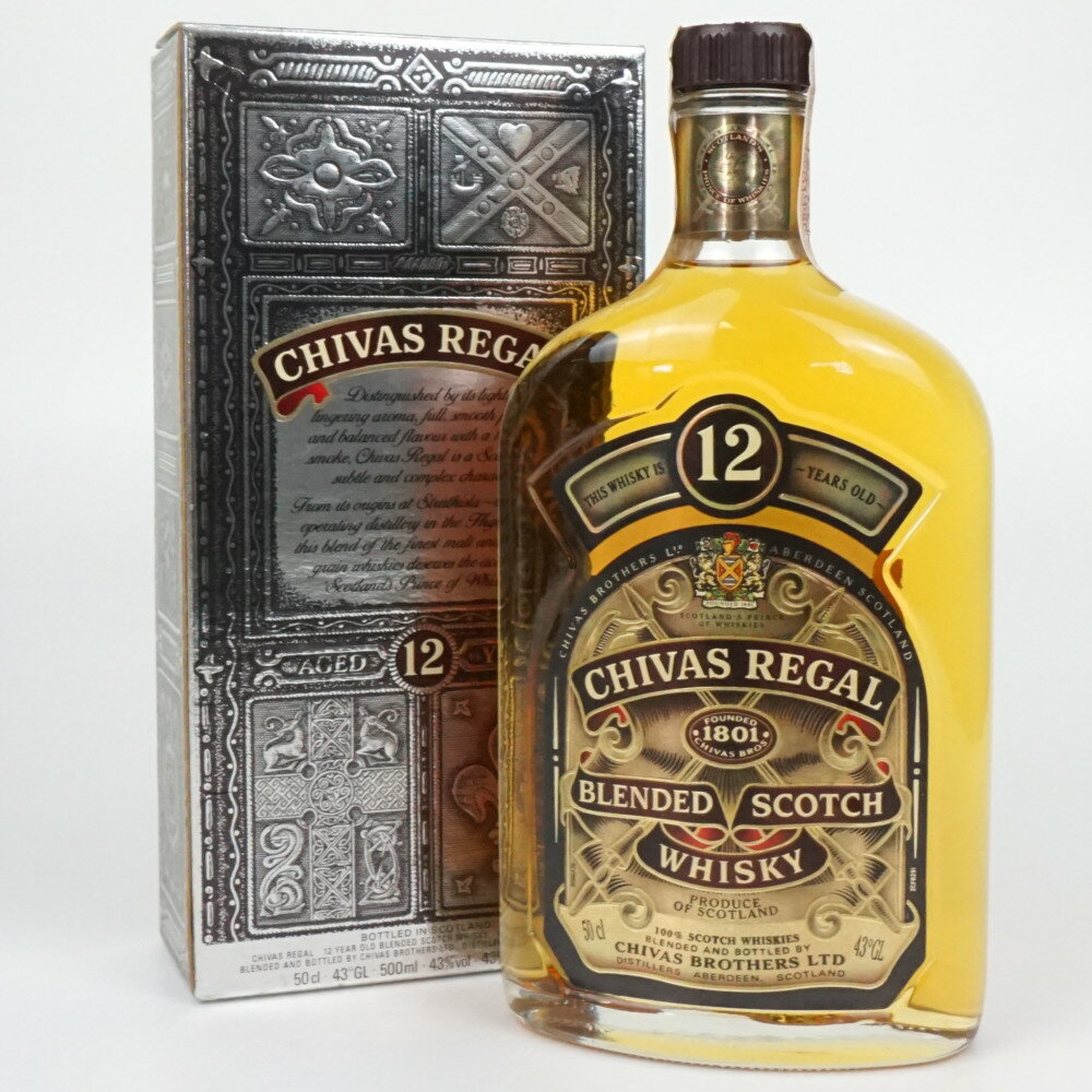 CHIVAS REGAL 12年 シーバスリーガル ブレンデッド スコッチウイスキー スコットランド 容量500ml アルコール43度 酒 未開栓 【中古】