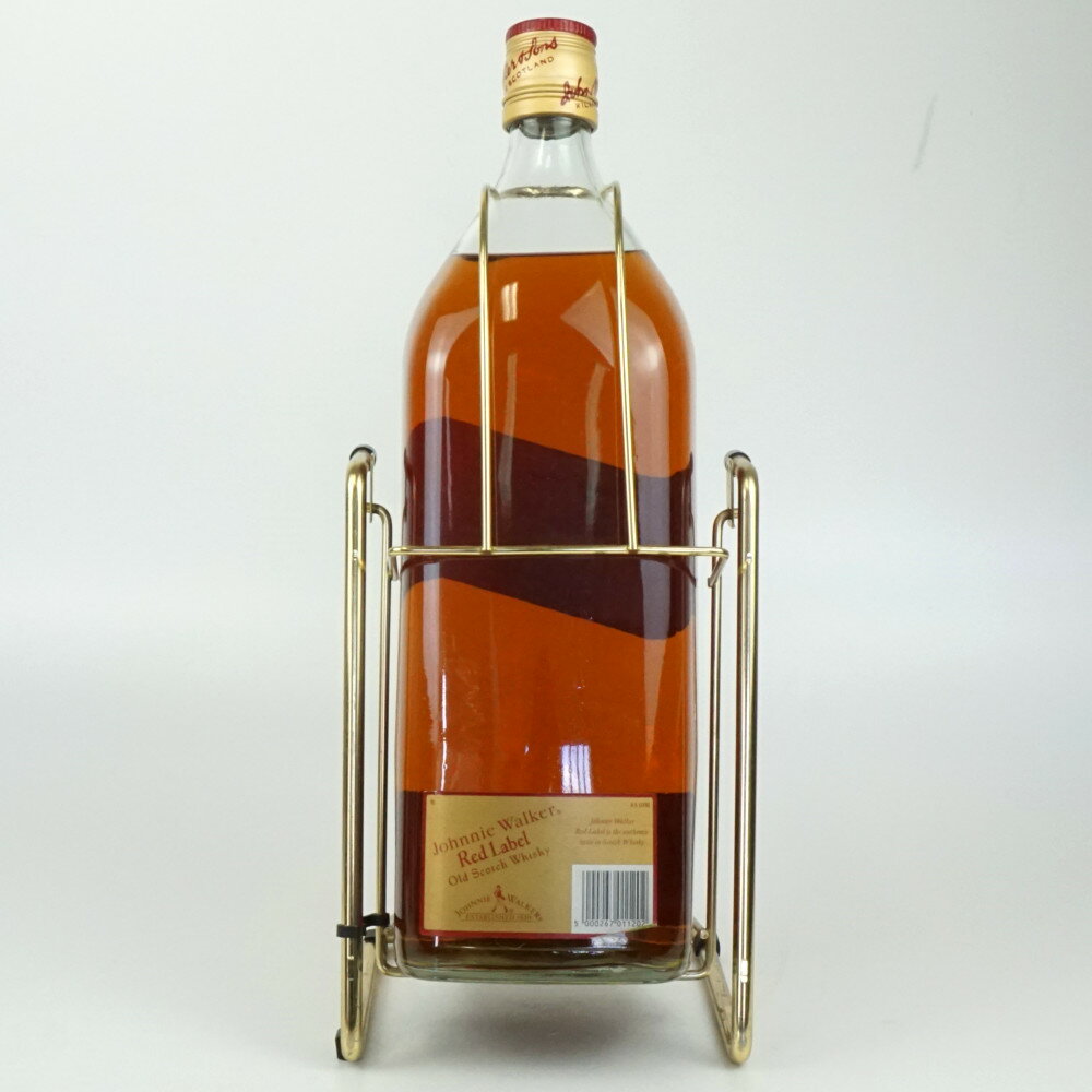【楽天スーパーSALE 10％OFF　4日20:00~11日01:59】 Johnnie Walker Red Label　ジョニーウォーカーレッドラベル　ブレンデッド　スコッチウィスキー　スコットランド　アルコール度数43度　容量4500ml　酒　未開栓　スタンド付き　【中古】