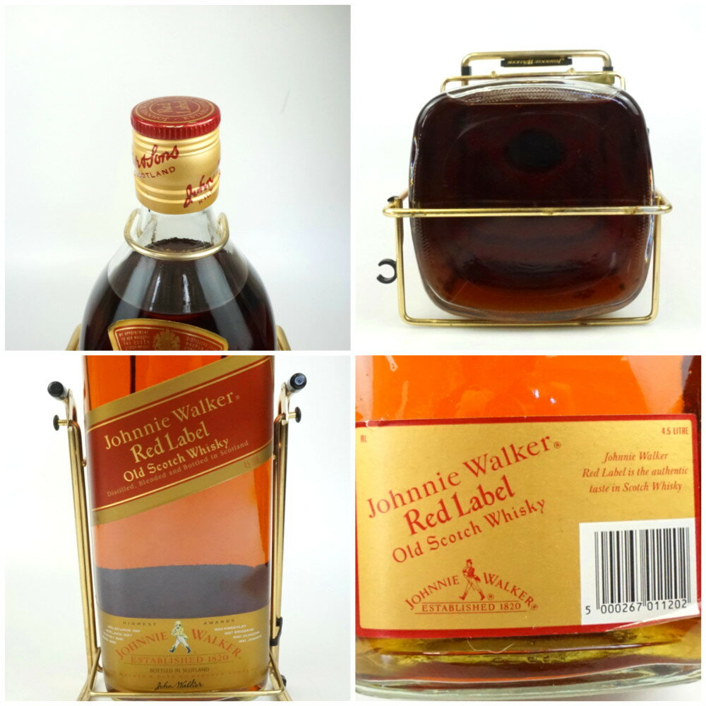 【楽天スーパーSALE 10％OFF　4日20:00~11日01:59】 Johnnie Walker Red Label　ジョニーウォーカーレッドラベル　ブレンデッド　スコッチウィスキー　スコットランド　アルコール度数43度　容量4500ml　酒　未開栓　スタンド付き　【中古】