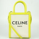 CELINE セリーヌ 193302 ミニバーティカルカバ ホワイト×イエロー 白 黄 ハンドバッグ ショルダーバッグ 2WAY 肩掛け 斜め掛け レディース ...