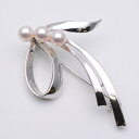 【楽天スーパーSALE 20%OFF 4日20:00~11日01:59】 MIKIMOTO ミキモト パールブローチ シルバー パールサイズ約5.4mm 重量約...