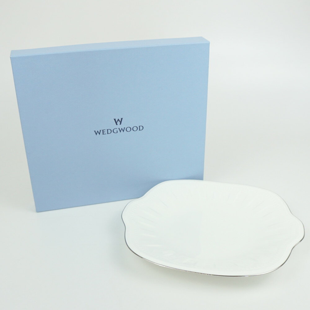WEDGWOOD ウェッジウッド コロシアムプラチナプレート ホワイト 皿 置物 インテリア 【中古】