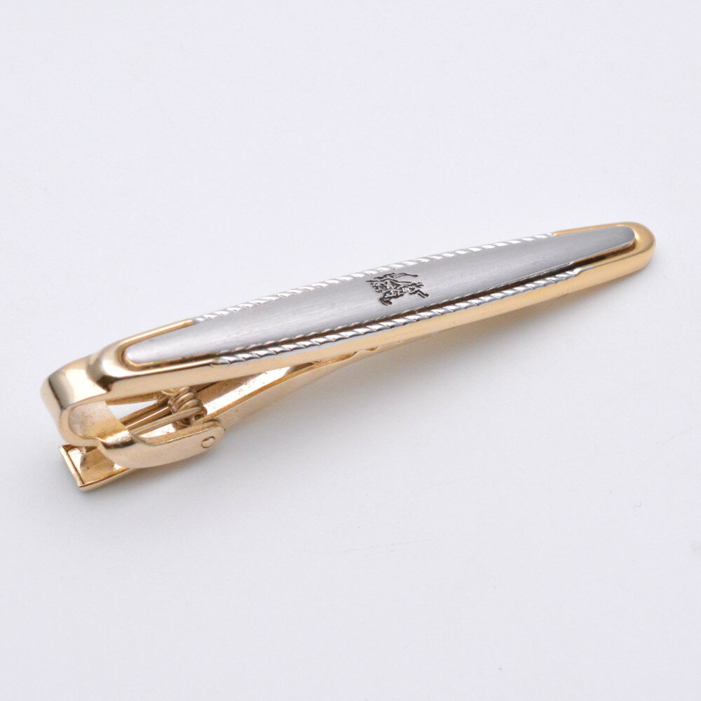 BURBERRY バーバリー ネクタイピン シルバー×ゴールド 装飾小物 ブランド小物 アクセサリー スーツ メンズ 【中古】