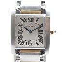 CARTIER カルティエ W51007Q4 タンクフランセーズSM ホワイト クォーツ 電池式 20mm 2針 レディース時計 腕時計 【中古】