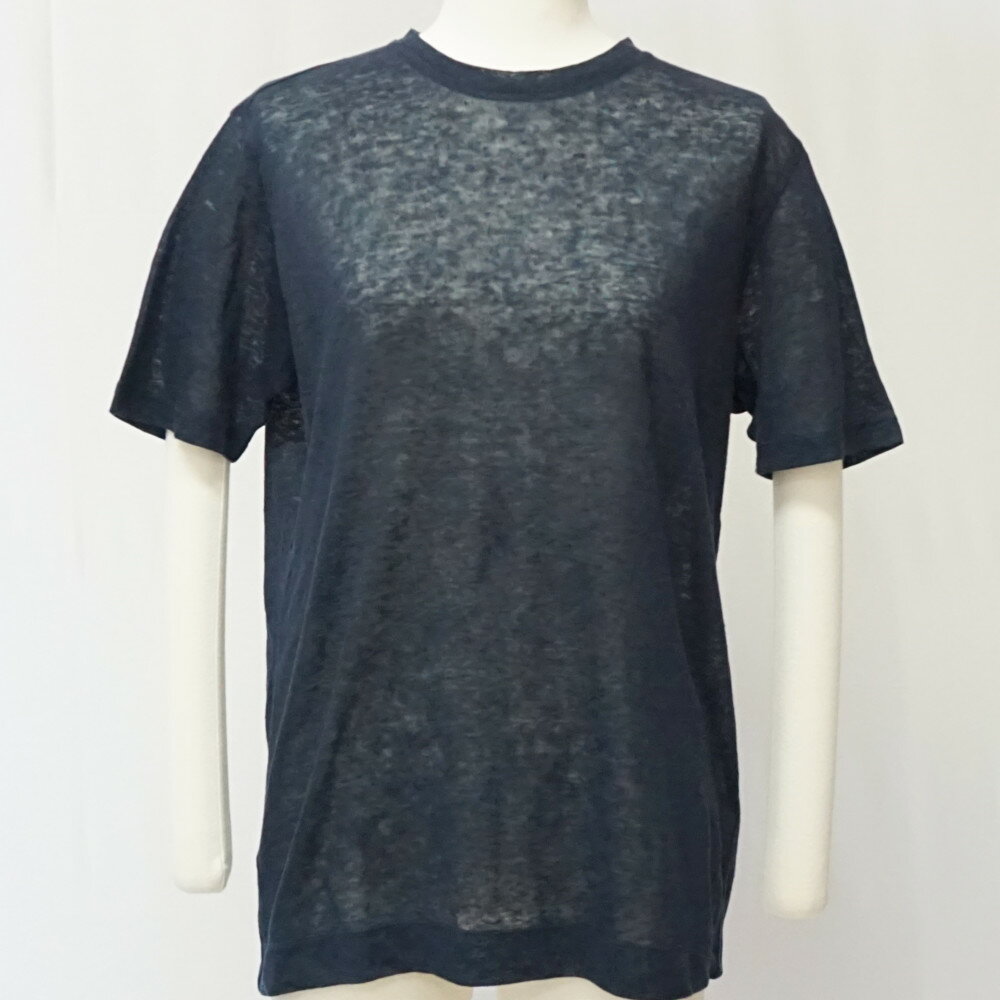 【楽天スーパーSALE 10%OFF 4日20:00~11日01:59】 cruciani クルチアーニ リネンカットソー ネイビー 麻100% 半袖 メンズ ...