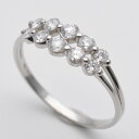 Pt900 ダイヤリング プラチナ ダイヤモンド0.50ct 約15号サイズ 重量約2.1g 指輪 ジュエリー アクセサリー レディース 【中古】