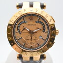 VERSACE ヴェルサーチェ 23C80D999S497 V-RACE CHRONO Vレース クロノグラフ ゴールド クォーツ 電池式 42mm デイト表示 メンズ時計 腕時計 【中古】
