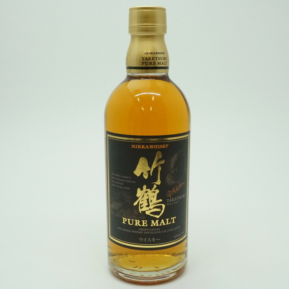 【岩手県限定発送】　NIKKA　ニッカ　竹鶴　PURE MALT　ピュアモルト　ジャパニーズウイスキー　アルコール度数43度　容量500ml　酒　未開栓　【中古】
